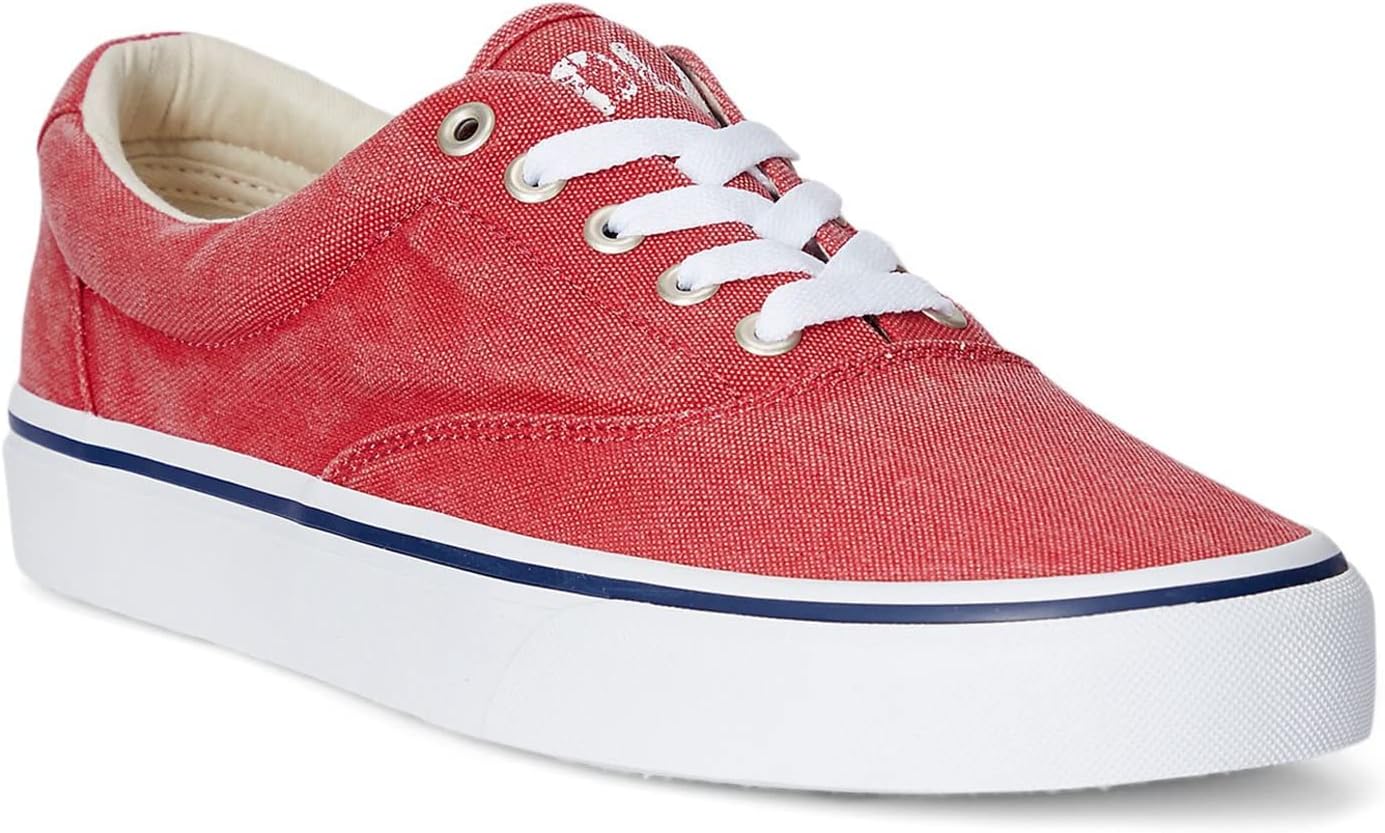 POLO RALPH LAUREN Womens Keaton Lclii Sneaker, Sunrise Red, 9 US