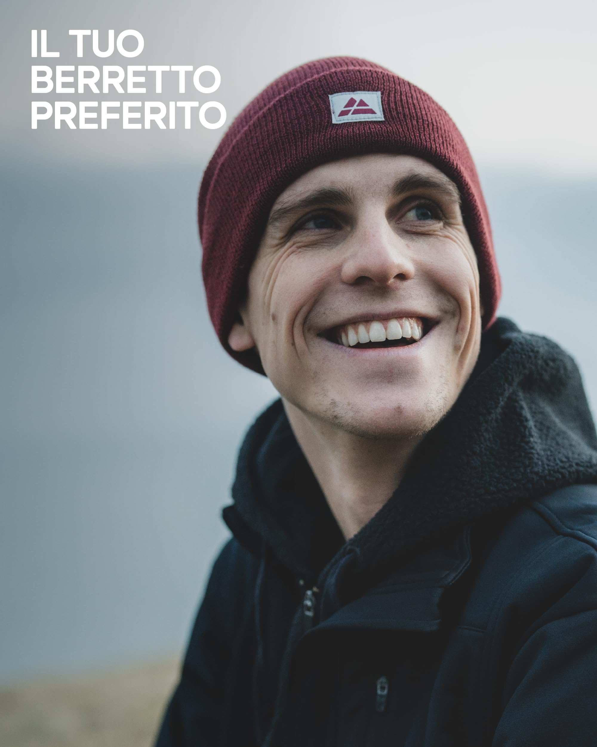 DANISH ENDURANCE Cappello Uomo Lana Merino e Fodera Pile, Berretto in Maglia, Taglia Unica Adulto, Beanie Invernale, per Sci e Sport