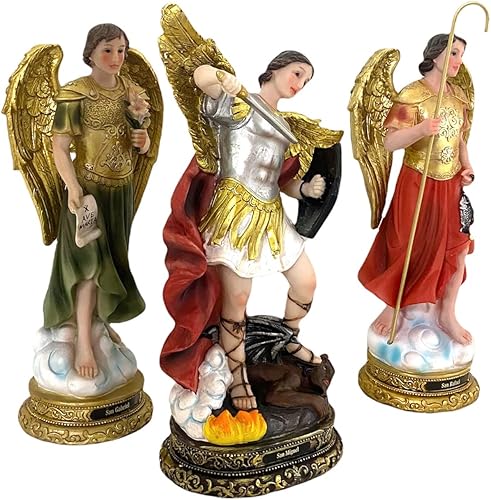 Miniatura 2 de 3 Arcángeles 12" Inch San Miguel Arcángel, Arcángel Gabriel, Arcángel Rafael Arcángeles Set Arte de Regalo Religioso
