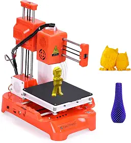 Impressora 3D para crianças Mini Desktop Impressora 3D 100x100x100mm Tamanho de impressão sem cama aquecida Impressão de uma tecla com cartão TF Filamento de amostra de PLA para iniciantes Educação