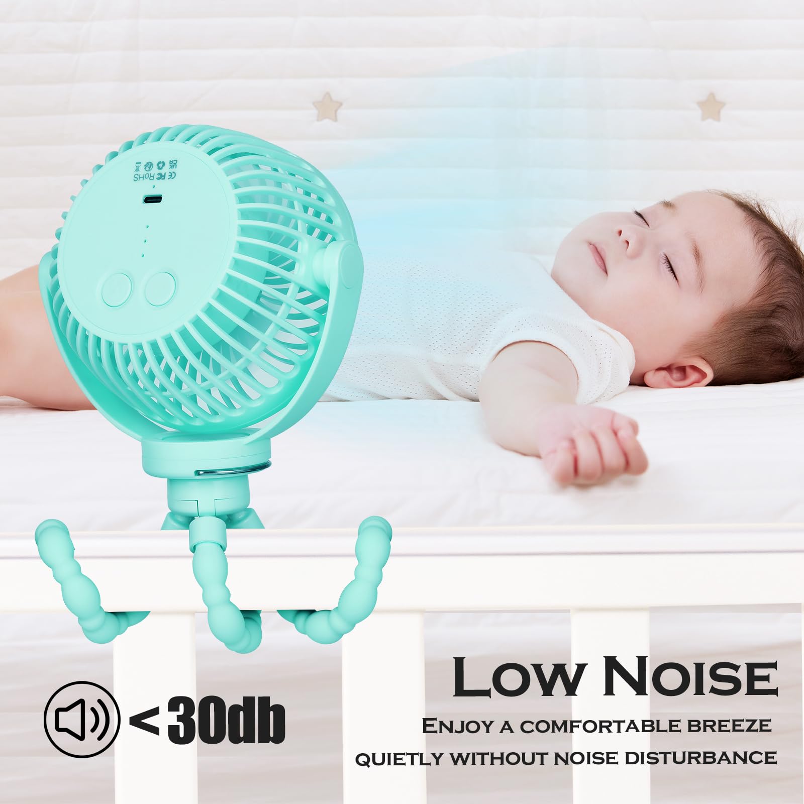 Ventilateur De Bureau USB Rechargeable - Batterie 20000mAh - 3 Vitesses, Tête Pivotante 180° - Pour Intérieur Et Extérieur