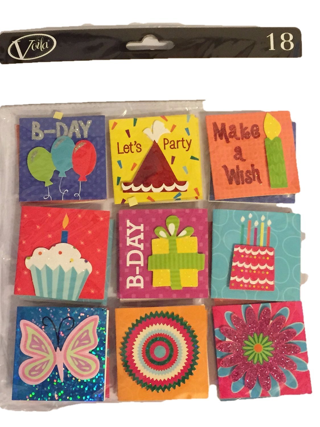 Birthday Present Gift Tags 18 Count by Voila Amazon.in