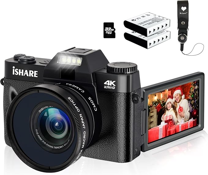 ISHARE Digital Camera for Photography 48MP Vlogging Camera