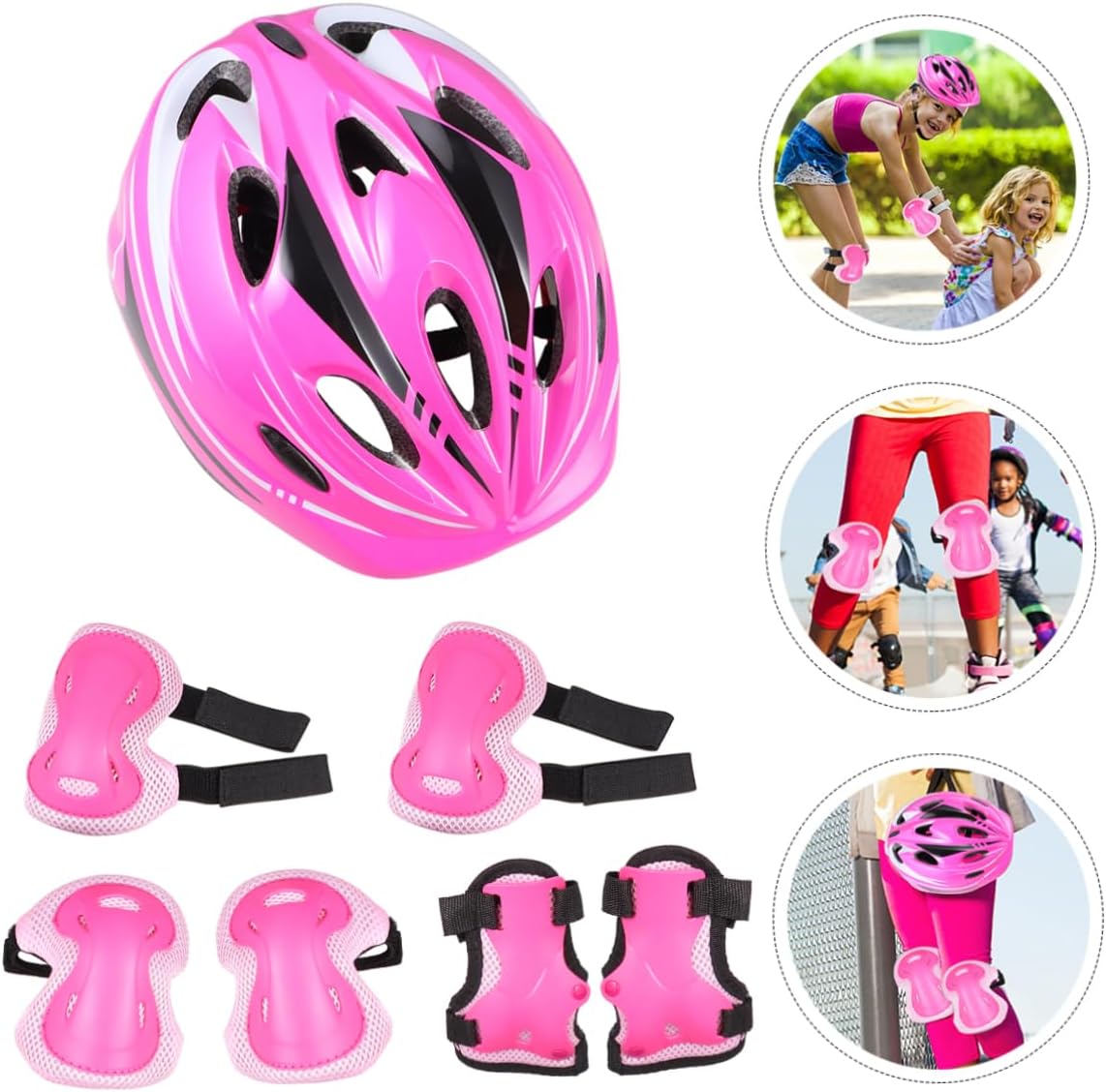 Professional Boys and Girls Roller Skating Gear Kneepads Wrist Guards Elbow Pads for Years Old