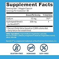 Vista 3 de Doctors Best - Queratina hidrolizada, apoya la fuerza y la hidratación del cabello, sin OMG, sin gluten, sin soja, 60 cápsulas vegetales