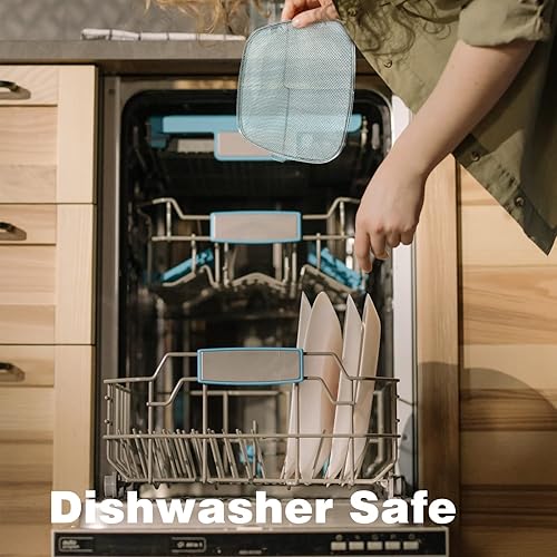 Miniatura 7 de Replacement Stainless Steel Splatter Shield and Reusable Silicone Liner Set for Ninja Foodi AG301, Fine Mesh Splatter Screen Accessories for Ninja