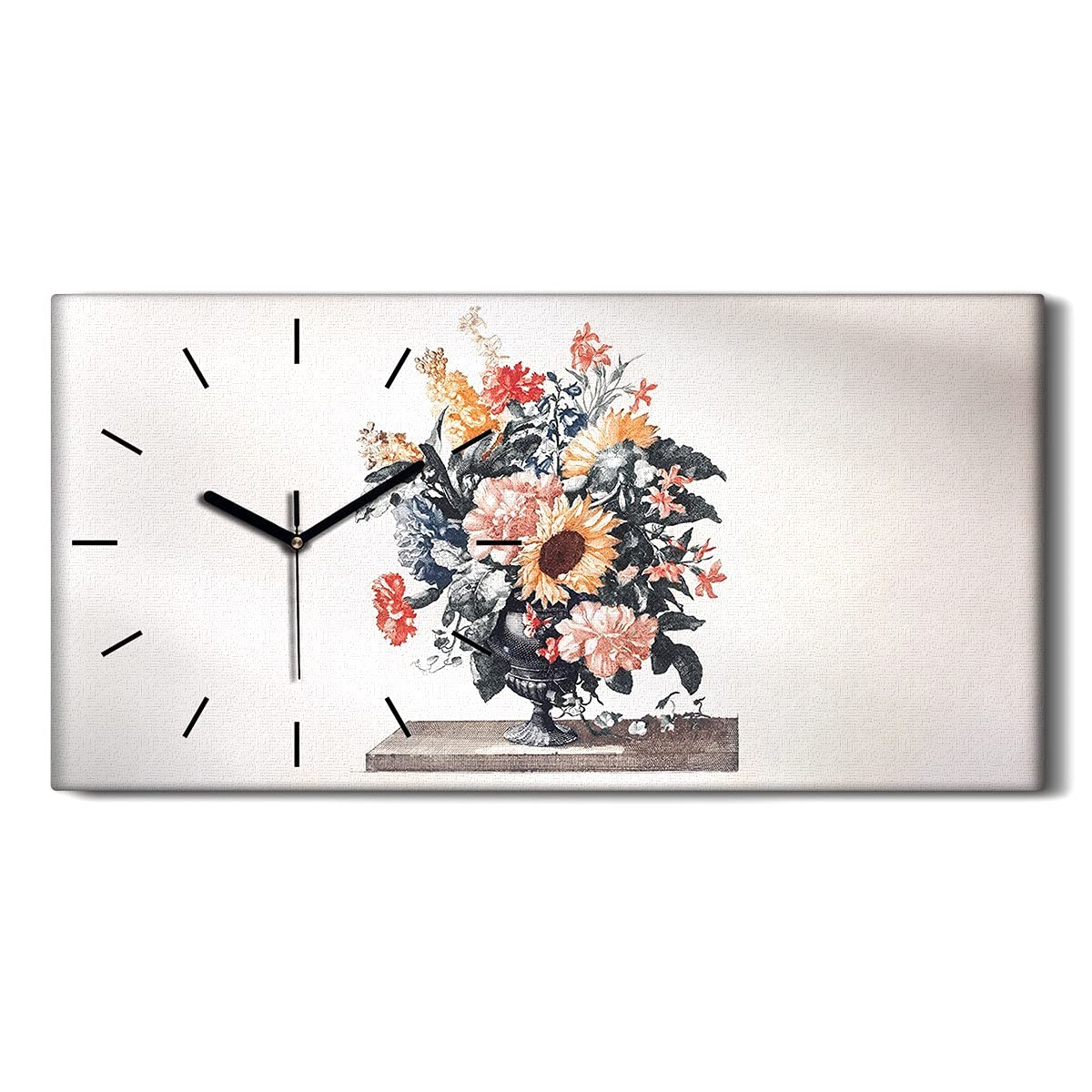 Horloge sur Toile Sans Tic-Tac 60x30cm - Fini les Bruits de Pendule au Salon