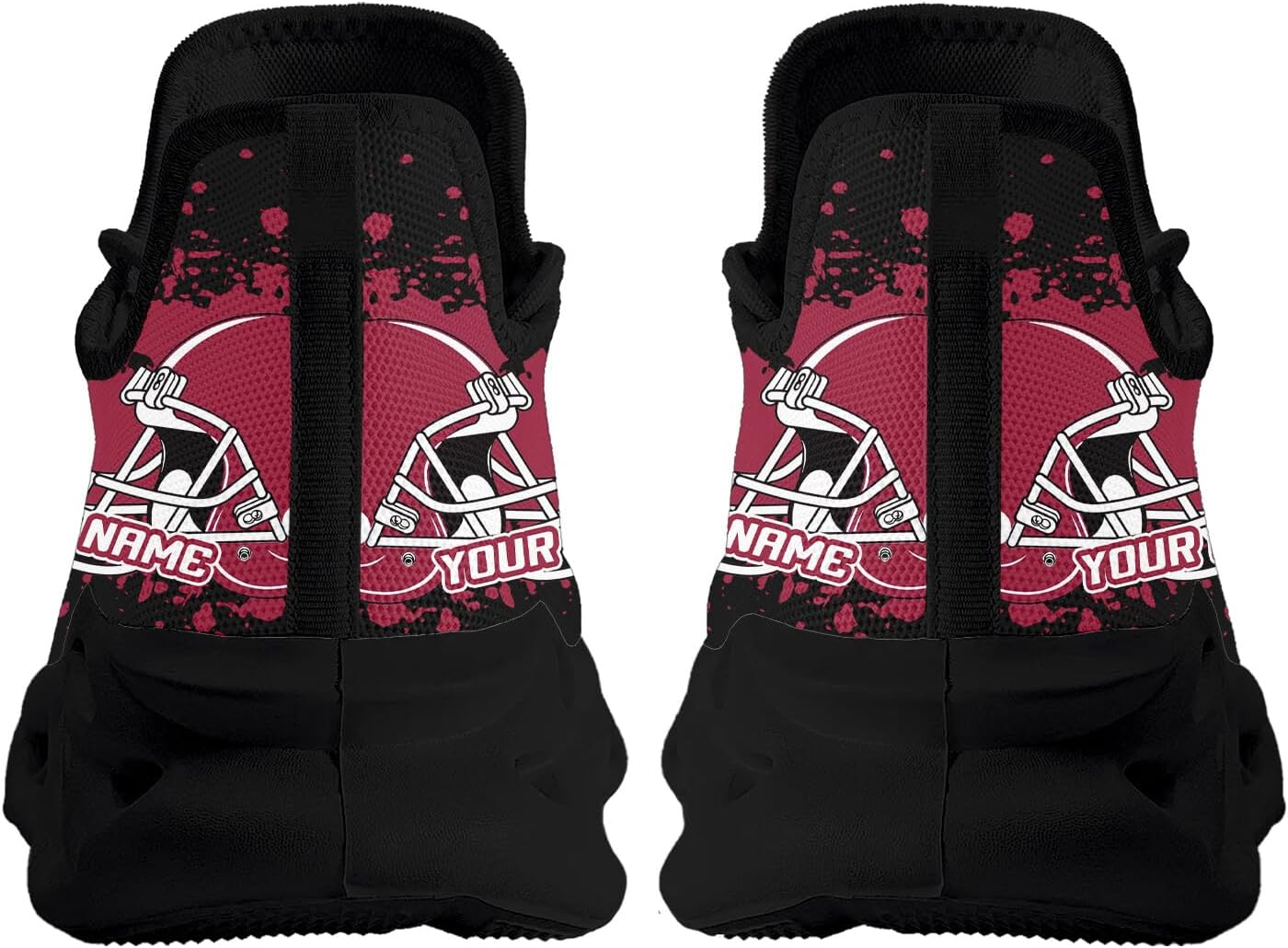 Custom Football Flex Sneakers City Map Shoes for Men Women Personalized Name Number Fans Gifts Athletic Breathable Casual Black - Image 7