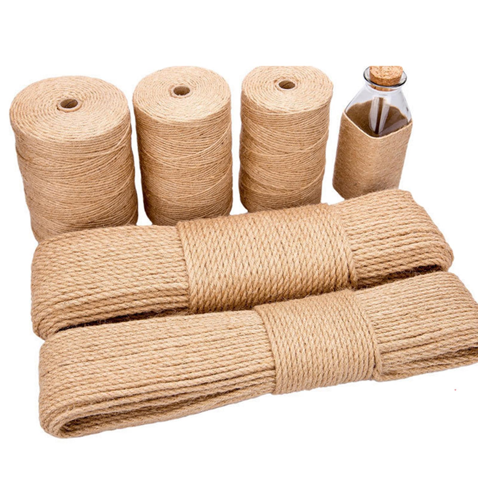 Corda Di Sisal Per Tiragraffi Gatti - 15 Metri X 6mm, Naturale, Per Fai Da Te E Riparazione Grattatoi - Foto 2