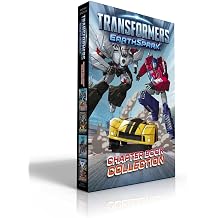 Transformers EarthSpark Chapter Book Collection Boxed Set Optimus Prime and Megatrons Racetrack Recon!; The Terrans Cook Up Some Mischief!; May the Best Bot Win!; No Malto Left Behind!