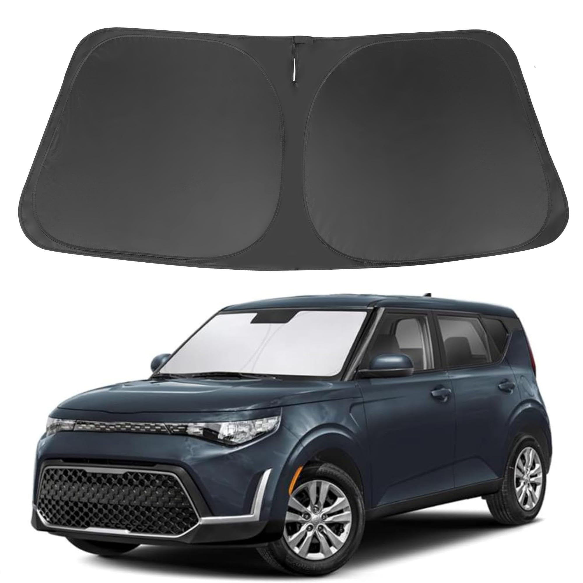LHFLIVE Windshield Sun Shade Custom Fit for Kia Soul