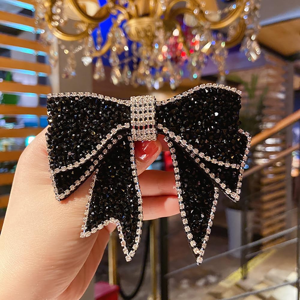Amazon.com : Crystal Bow Hair Clips, 2PCS Rhinestone Hair 
