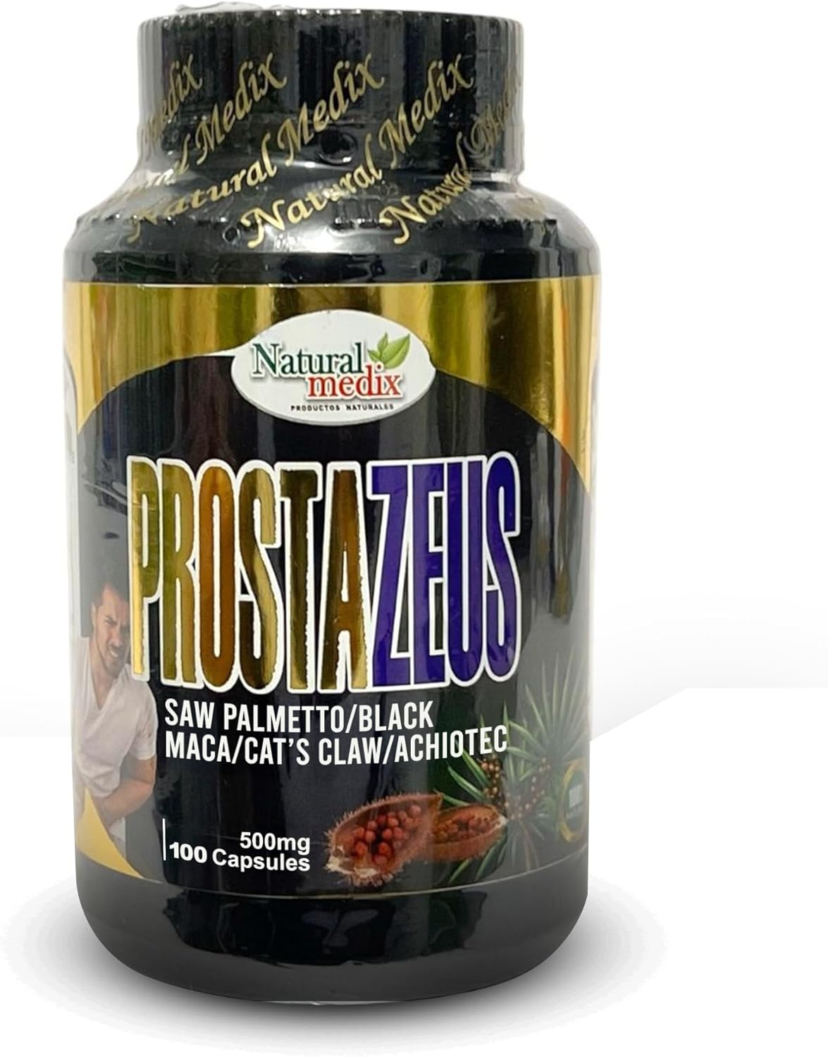 Prostazeus Complex Formula – Natural Prostate Support with Saw Palmetto, Maca Negra, Cat’s Claw & Achiote – Premium Men’s Wellness Capsules for Vitality, Balance & Energy – 100 Capsules
