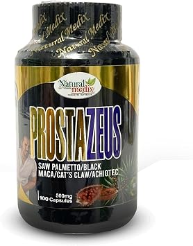 Prostazeus Complex Formula Natural Prostate Support with Saw Palmetto, Maca Negra, Cats Claw & Achiote Premium Mens Wellness Capsules for Vitality, Balance & Energy 100 Capsules