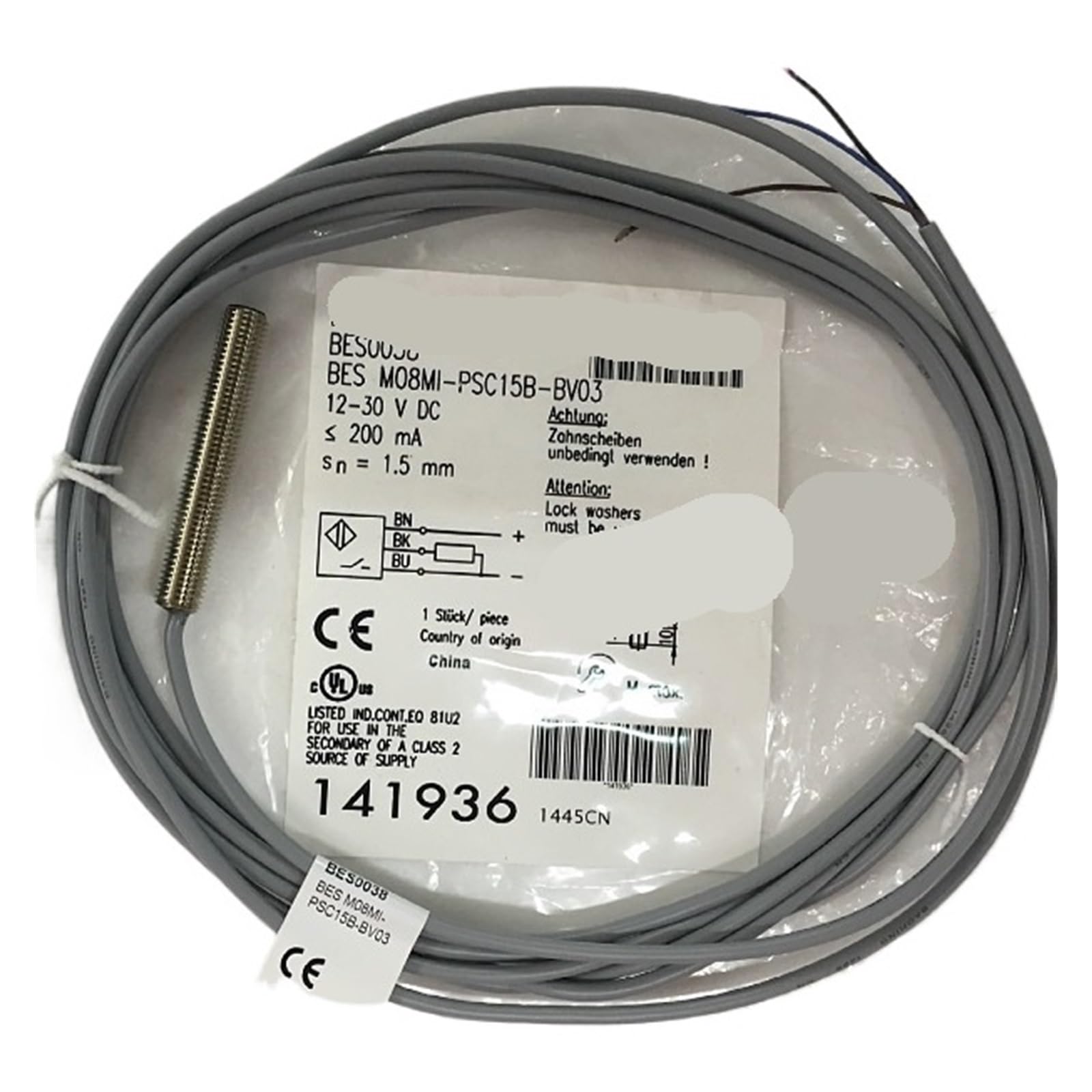UITGVDQAT BES0038 M08MI-PSC15B-BV03 Proximity sensor