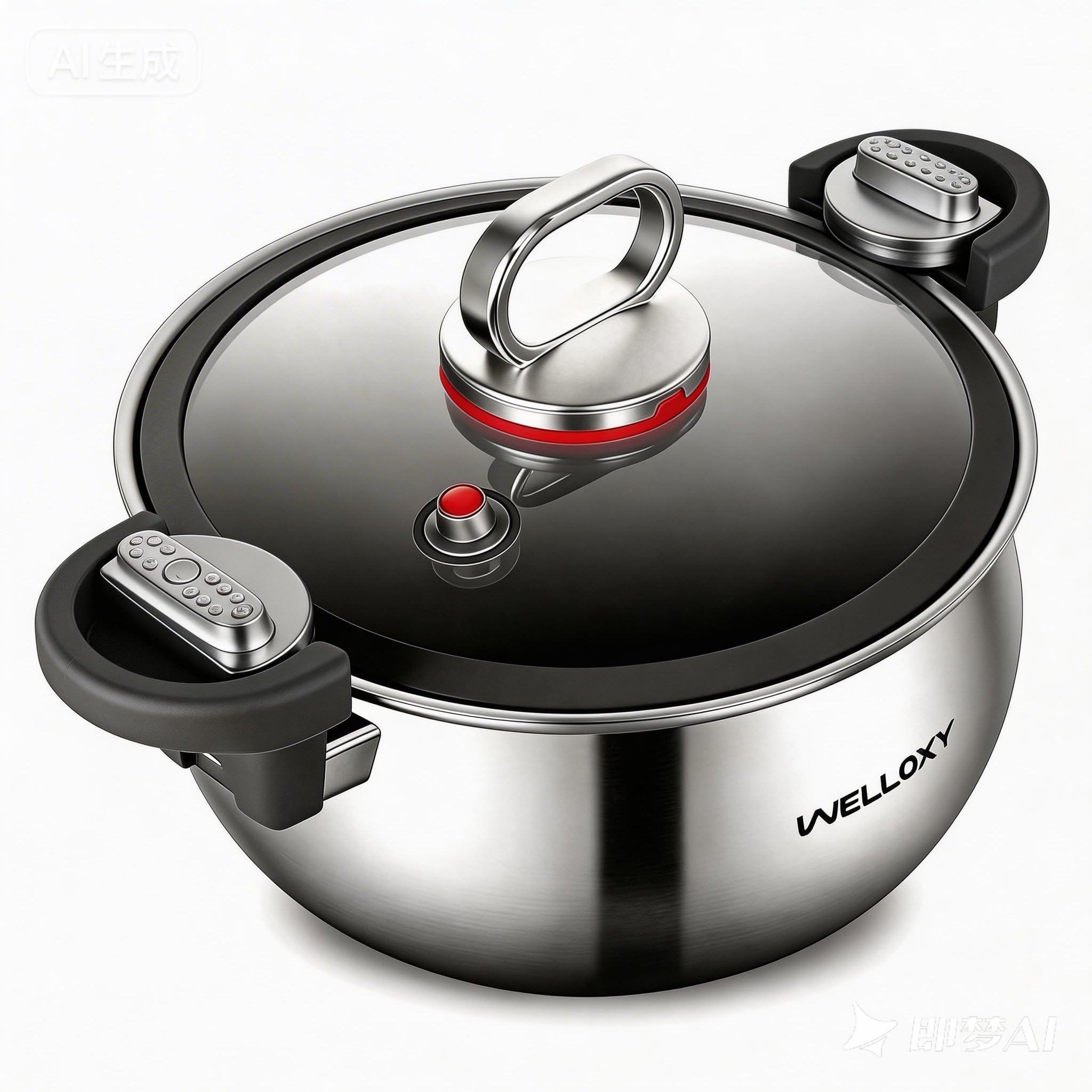 Photo 1 of WELLOXY Stainless Steel Pot with Tight-Fitting Lid for Faster Cooking - 7.5 Qt Heavy-Duty Stock Pots for Stew Soup Pasta Gumbo with Stay-Cool Handles, Non-toxic Healthy Induction Cookware for Kitchen