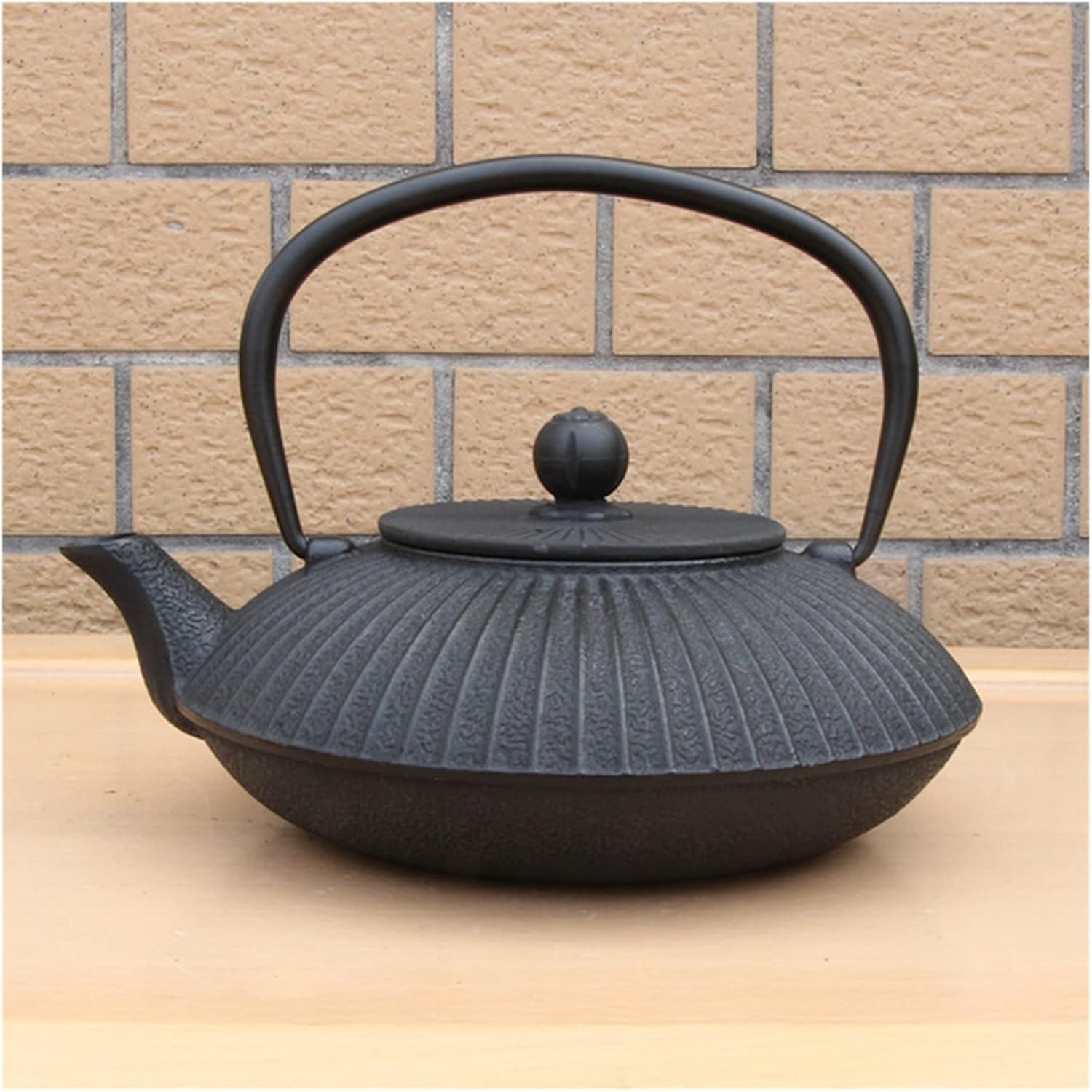 Iron Kettle Japanese Black Cast Iron Tea Teapot Kettle Trivet Strainer Gift Teapots (1)