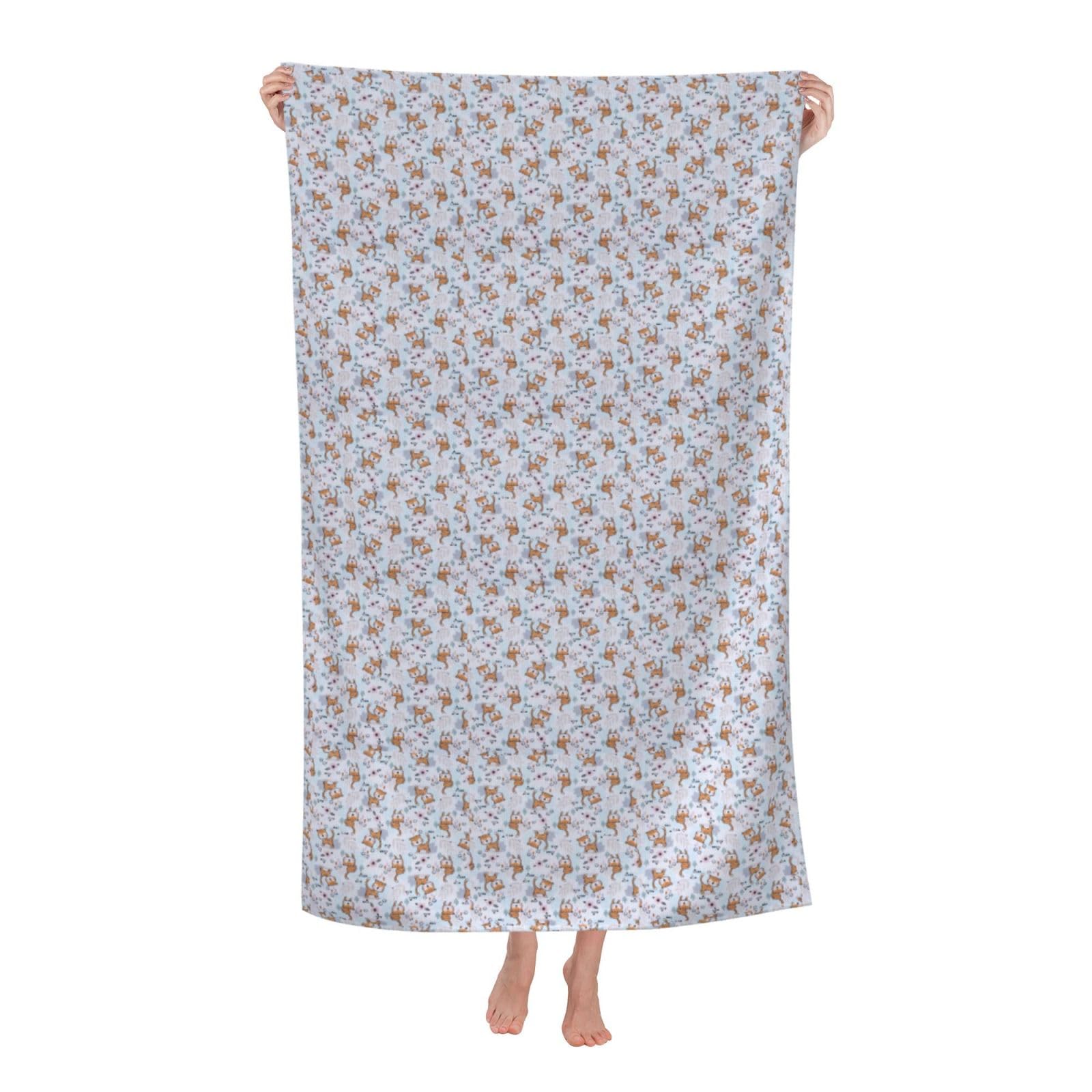 Cbaaghh Llama Cartoon Pattern Print Adult Beach Towels,Beach & Pool Towel,Beach Towels,Towels For Camping