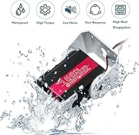 Vista 5 de Servomotor de robot de 150 kg, 12 V, alto voltaje, alto par, engranaje de acero, grandes servomotores digitales de dirección con soportes de montaje