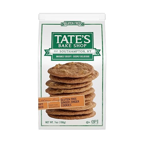 Tate's Bake Shop - Galletas de jengibre Zinger sin gluten, 7 onzas