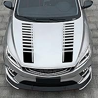 Vista 6 de Calcomanía de vinilo con diseño de rayas de estilo deportivo modificado para el capó del coche, calcomanía de carreras, accesorios de decoración