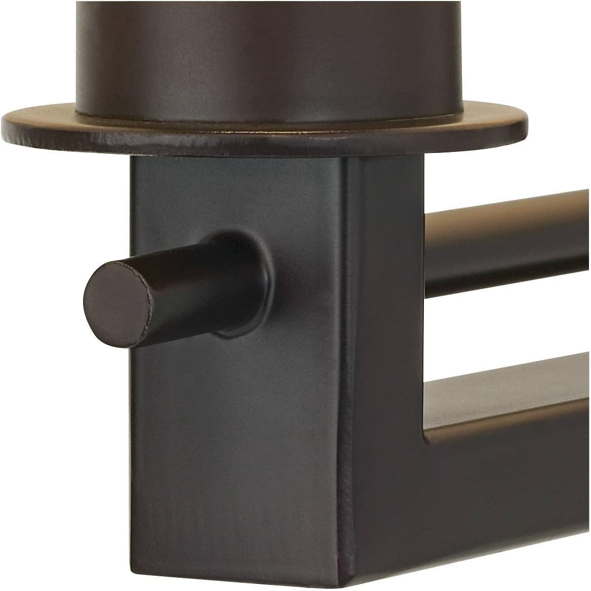 Franklin Iron Works Easley Modern Swing Arm Adjustable Wall Lamp with Cord Matte Bronze Brown Plug-in Light Fixture Dimmable Fabric Drum Shade for Bedroom Bedside Living Room Reading Kitchen