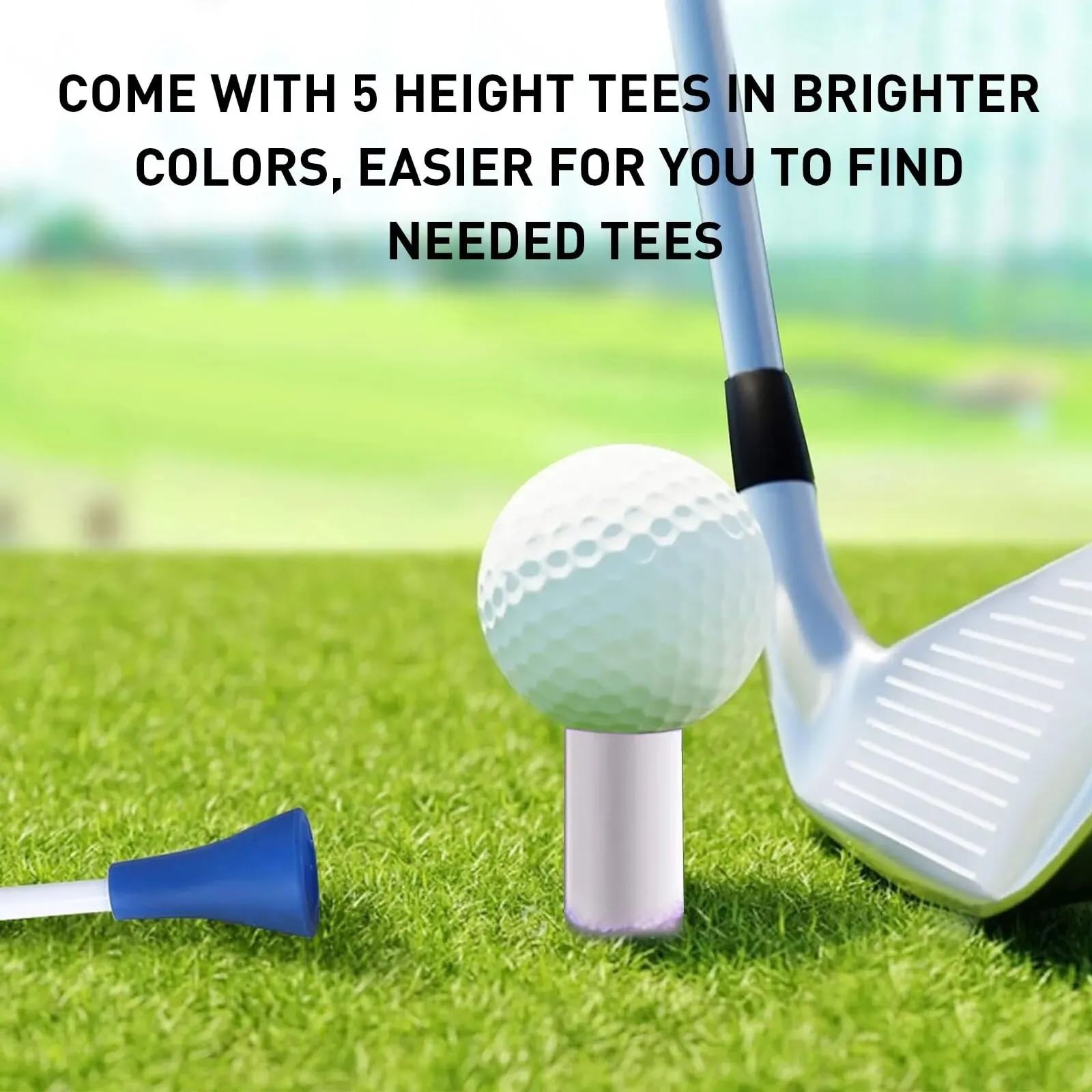 Golf Tee 1Set 5Pcs Golf Gummi Tees Gemischt Größe for Praxis Golf Tees Halter Fit Indoor Outdoor FüR Einen Idealen Abschlag