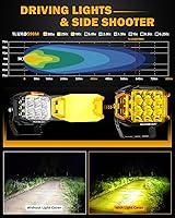 Vista 3 de Auxbeam Luces LED redondas+cuadradas de 5 pulgadas para todo terreno