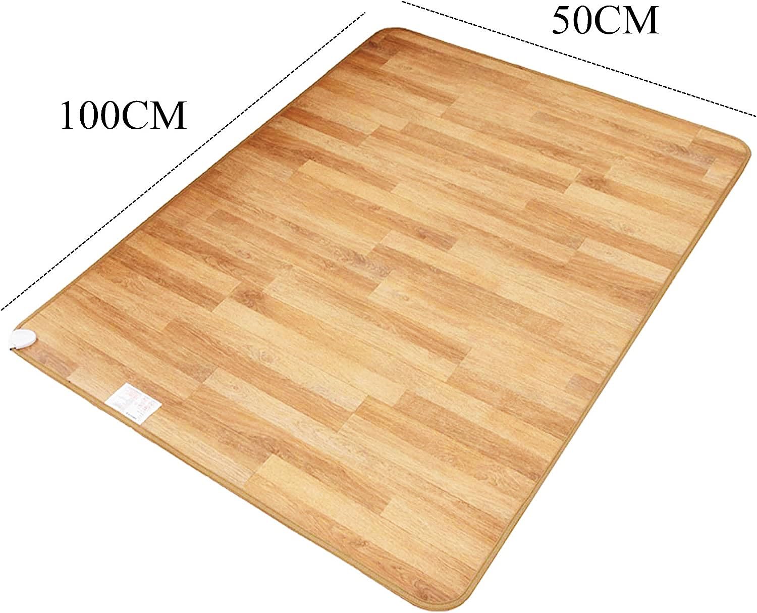 Alfombrilla calefactora para pies, almohadilla térmica de cristal de carbono, alfombra eléctrica con temporizadores y configuración de calefacción, calentadores de pies(50x100cm)