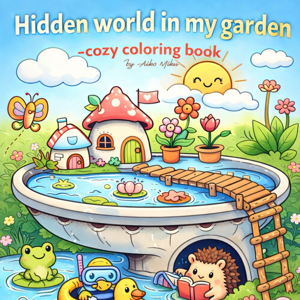 Hidden World in my Garden: A Magical Coloring Journey Through Tiny Secret Realms – Enchanting Nature Scenes and Cute Garden Wonders for Kids, Teens, and Adults