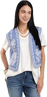 CLUE Printed Cropped Vest