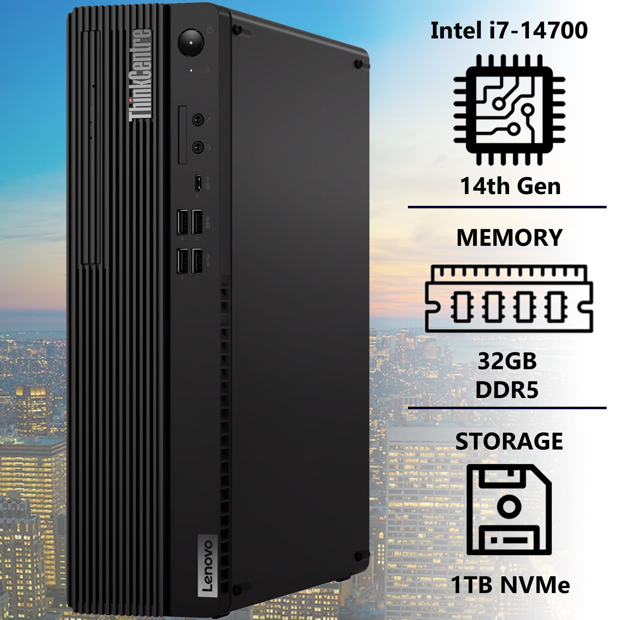 Lenovo ThinkCentre M70s Gen 5 SFF Intel Core i7-14700, 32GB RAM
