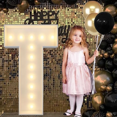 Vista 122 de Marco de números iluminados de 4 pies precortado, números de marquesina gigante, números 7, números de mosaico para globos, decoraciones de Número