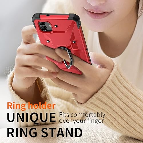 Miniatura 4 de Sucnakp Funda para Galaxy A04 para Samsung A04 con protector de pantalla y hoja magnética para automóvil, protección combinada de doble capa, funda