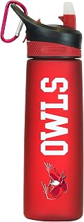 Keene State College Tritan Plastic Frosted Sport Water Bottle, Design-1 - Red