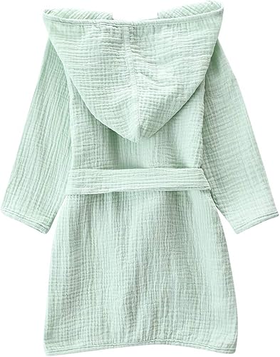 Miniatura 2 de Bata de baño de algodón orgánico, suave y transpirable, toalla con capucha para niños y niñas