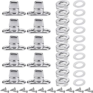 Gisafai 10 Sets Canvas Twist Lock Fasteners, Turn Button Fasteners, Eyelet and Stud Mounting Screws for Canvas Marine Fastener Turn Buttons