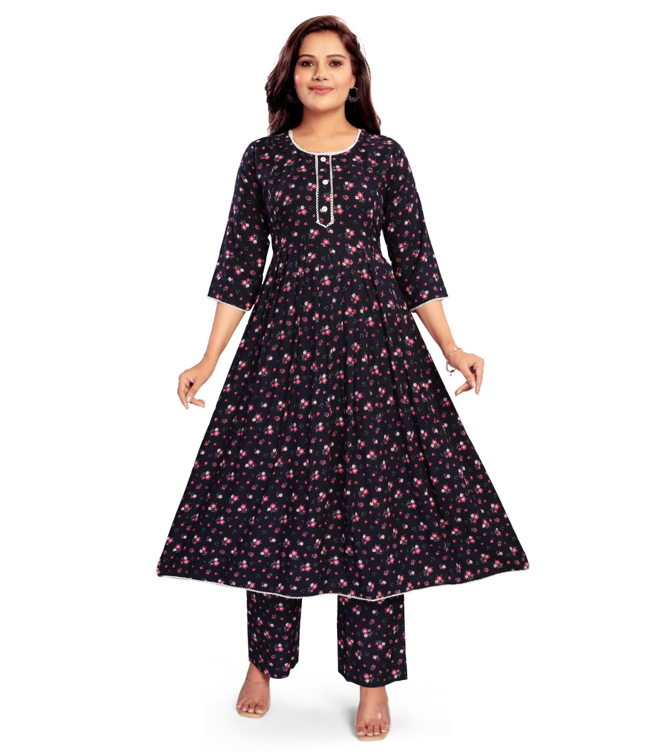 Women’s Printed Maternity Kurta Set | Feeding Kurti with Concealed Zippers | Maternity Dress for Pre & Post Pregnancy-image-41