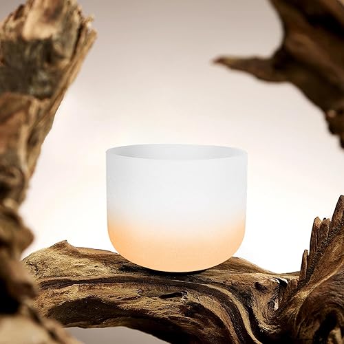 Miniatura 97 de Leize Juego de 7 cuencos de cristal de cuarzo impecables de 6 a 12 pulgadas con fundas de transporte resistentes y mazo de gamuza Blanco