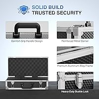 Vista 4 de Phenyx Pro Estuche de Transporte con Marco de Aleación de Aluminio con Espuma de Dos Capas Pre-Cortada Pick and Pluck, Ideal para el Transporte