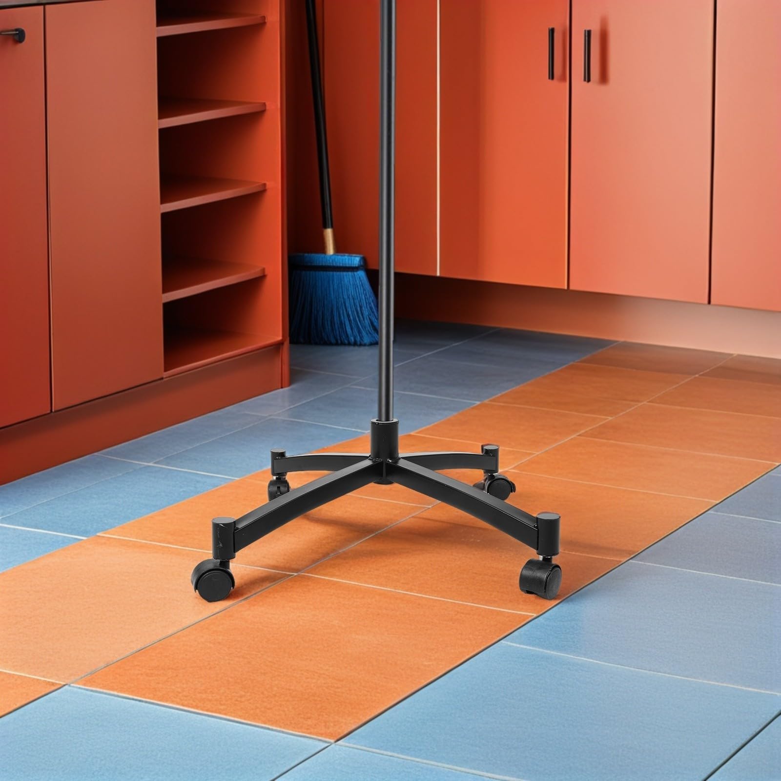 Base de Soporte y Bloqueo para Maniquí con Ruedas Giratorias