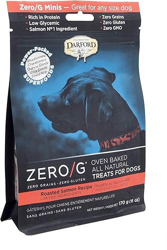 Mini golosinas para perros con receta de salmón asado ZeroG, 6 onzas