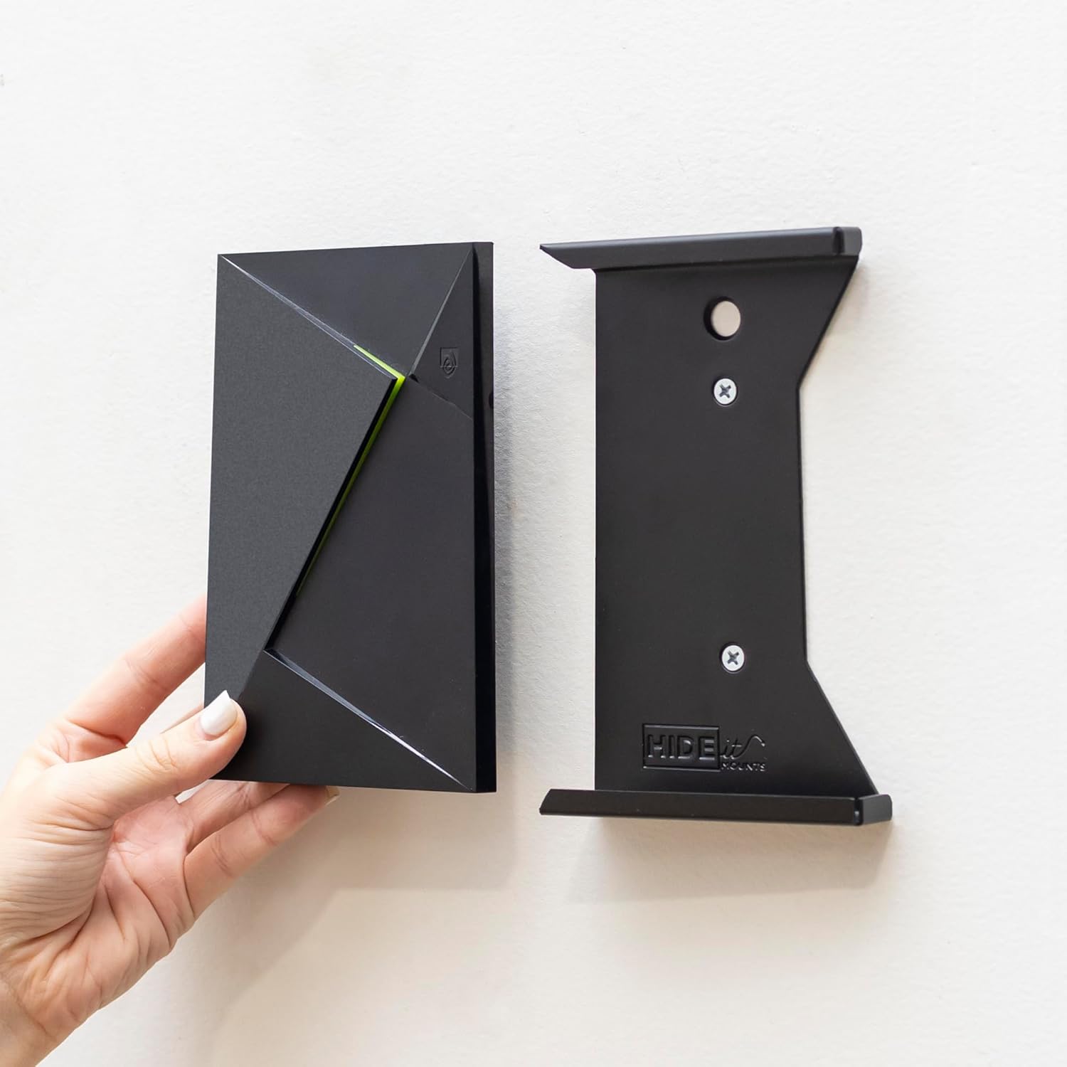 HIDEit Mounts Shield2 Wall Mount for NVIDIA Shield TV Pro - American Company, Black Steel Wall Mount Compatible with NVIDIA Shield TV Pro (2017)