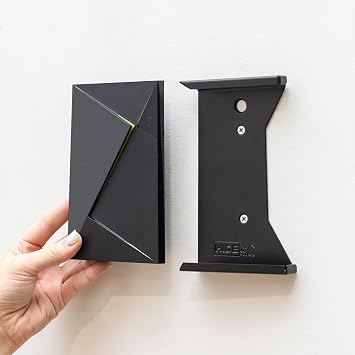 HIDEit Mounts Shield2 حامل حائط لـ NVIDIA Shield TV Pro - الشركة الأمريكية ، حامل حائط من الفولاذ الأسود متوافق مع NVIDIA Shield TV Pro (2017)
