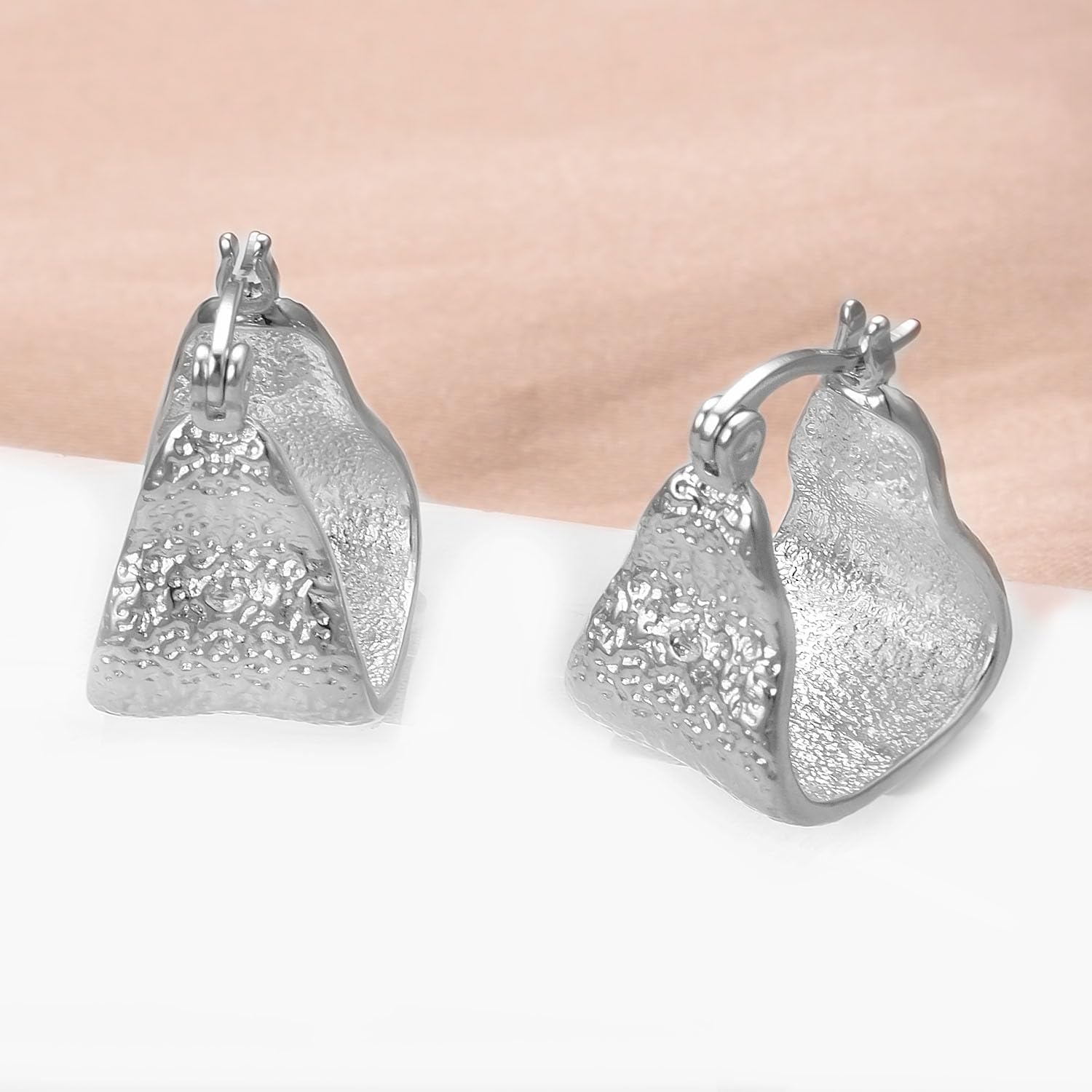 Hoop Earrings for Women 14K Gold/Platinum Plated Dangle Earrings Hoop Earrings for Women Jewelry - Image 4