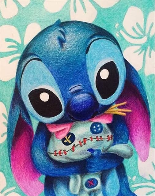 Cross Stitch Kits Stamped, OWN4B Cartoon Cute Blue Puppy Printed Pattern 11CT 14.2x18.1 inch DIY Embroidery Kit (Blue Dog)