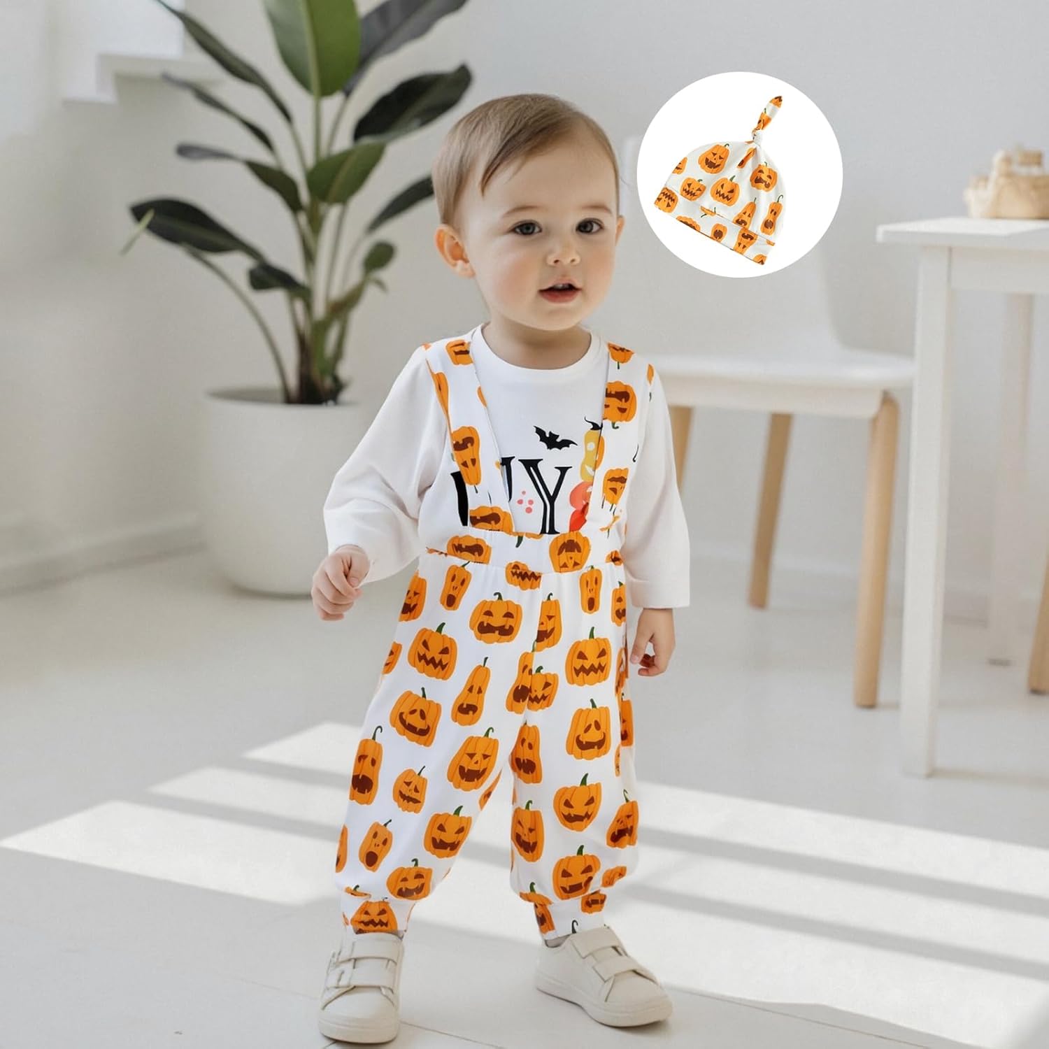 My First Halloween Baby Boy Girl Outfit Newborn Long Sleeve Onesie Romper Pants Set Infant Toddler Fall Clothes - Image 3