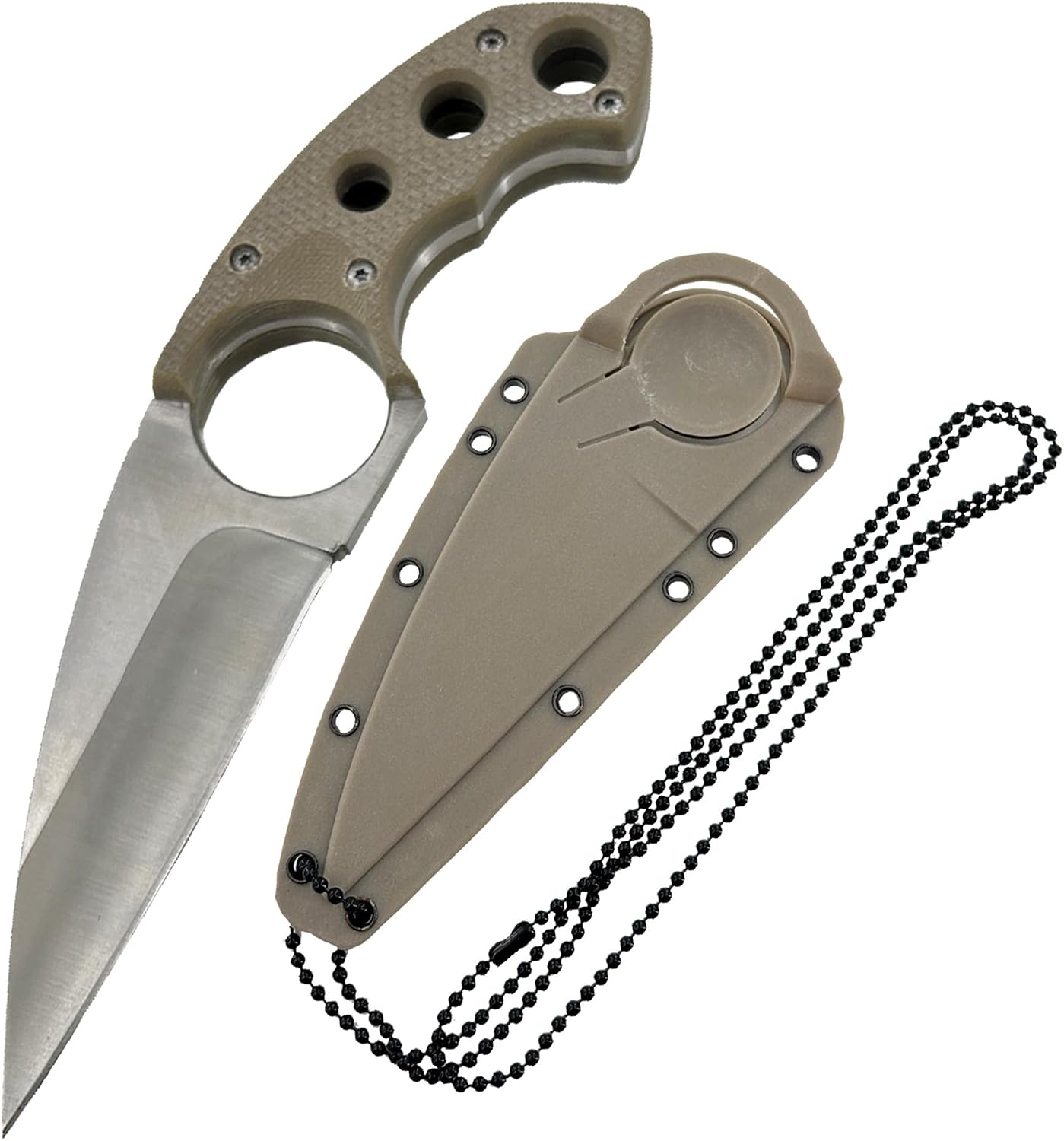 MedievalDepot Bird of Prey Talon Neck Knife - Full Tang Carbon Steel Karambit G10 Handle