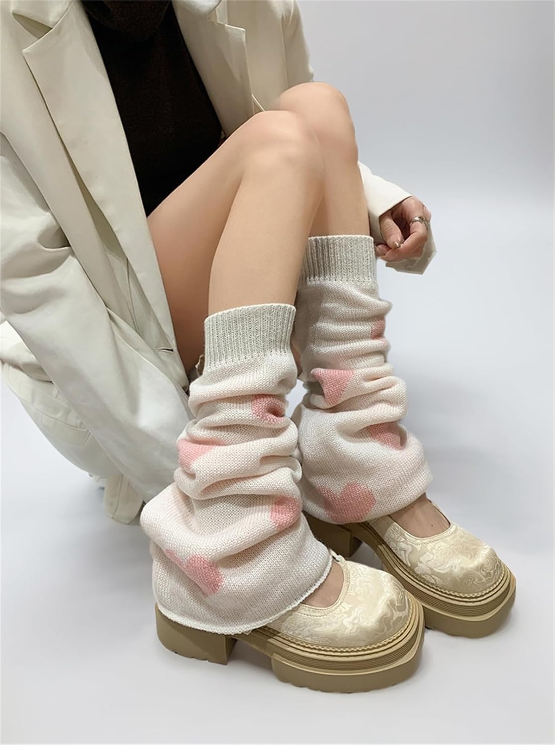 Goth Leg Warmers Y2k Women Kawaii Japanese Punk Grunge Rave Harajuku Alt