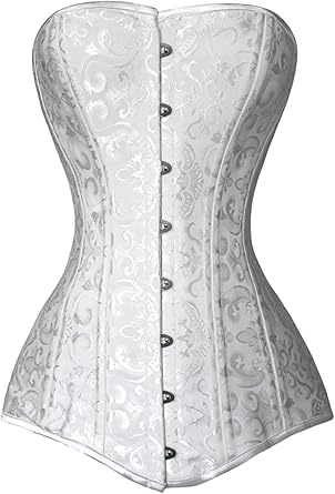 Charmian Womens 26 Steel Boned Cotton Long Torso Hourglass Body Shaper Corset